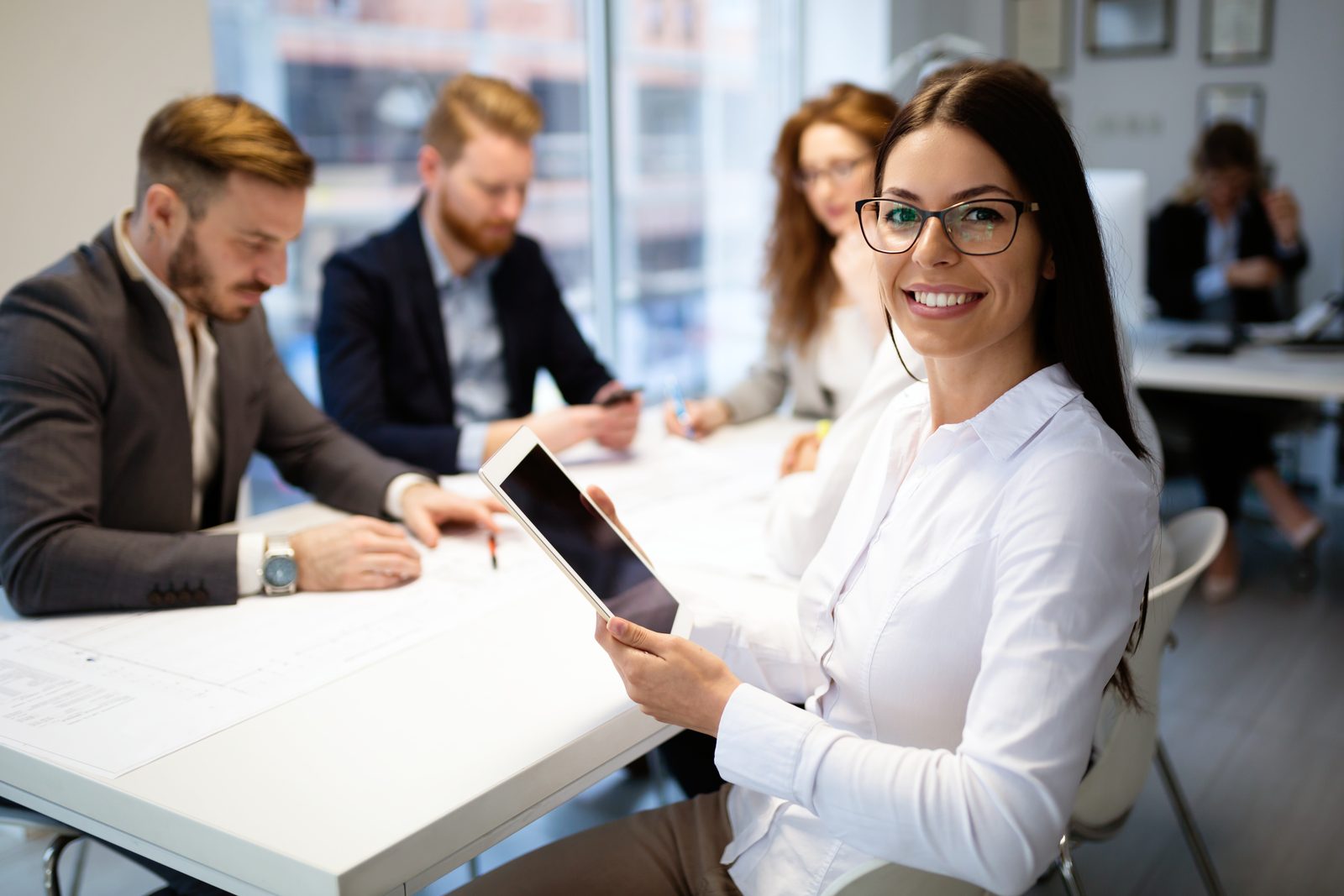 A confident, engaged UK workplace team